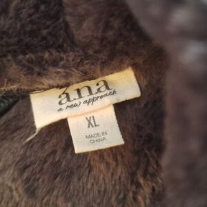 A.N.A (A New Approach) Faux Leather Jacket With Faux Fur Lining